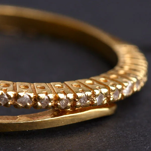 Alian?a de Ouro Amarelo com 15 Diamantes de Meio Ponto - Imagem 2