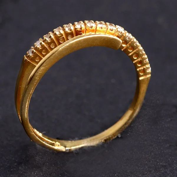 Alian?a de Ouro Amarelo com 15 Diamantes de Meio Ponto - Imagem 4