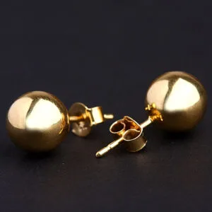 Brinco de Ouro 18k Bola Menor